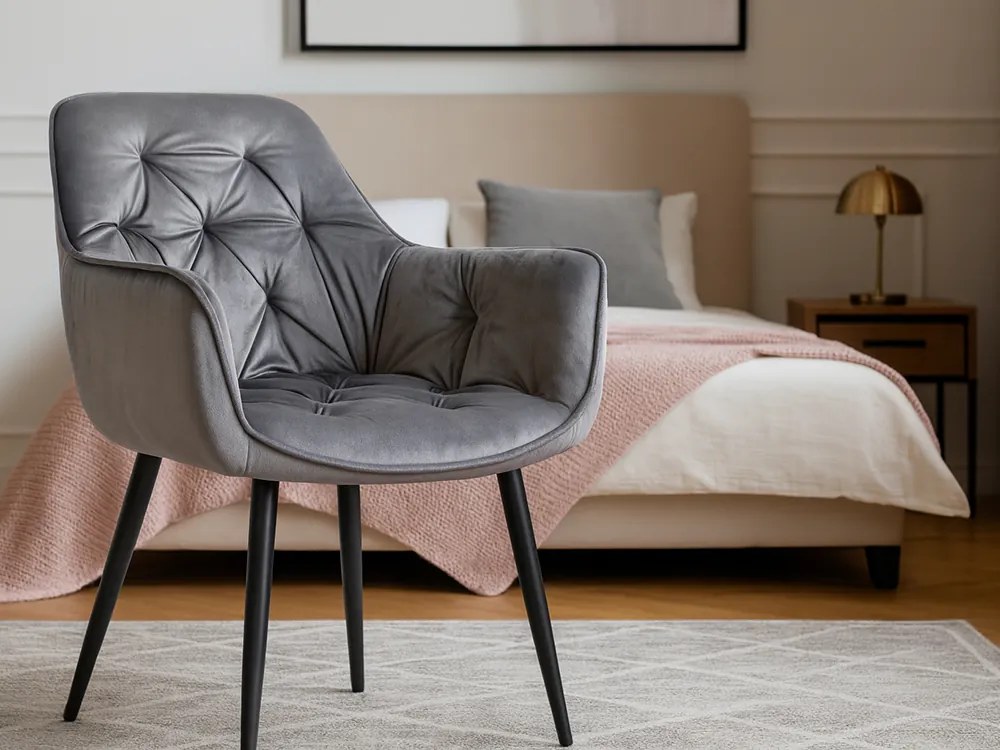 CH Jedálenská stolička Kelly - sivá