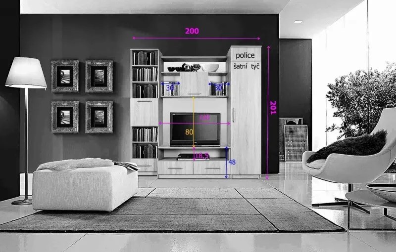 Obývacia stena Ksara 200