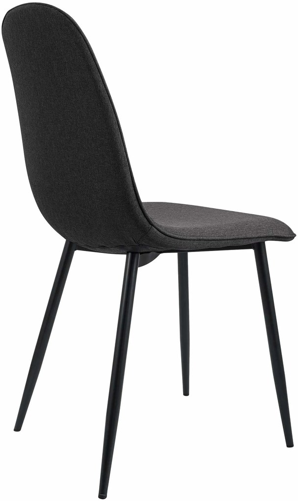Sada 4 ks jedálenských stoličiek Maryam látka - tmavosivá