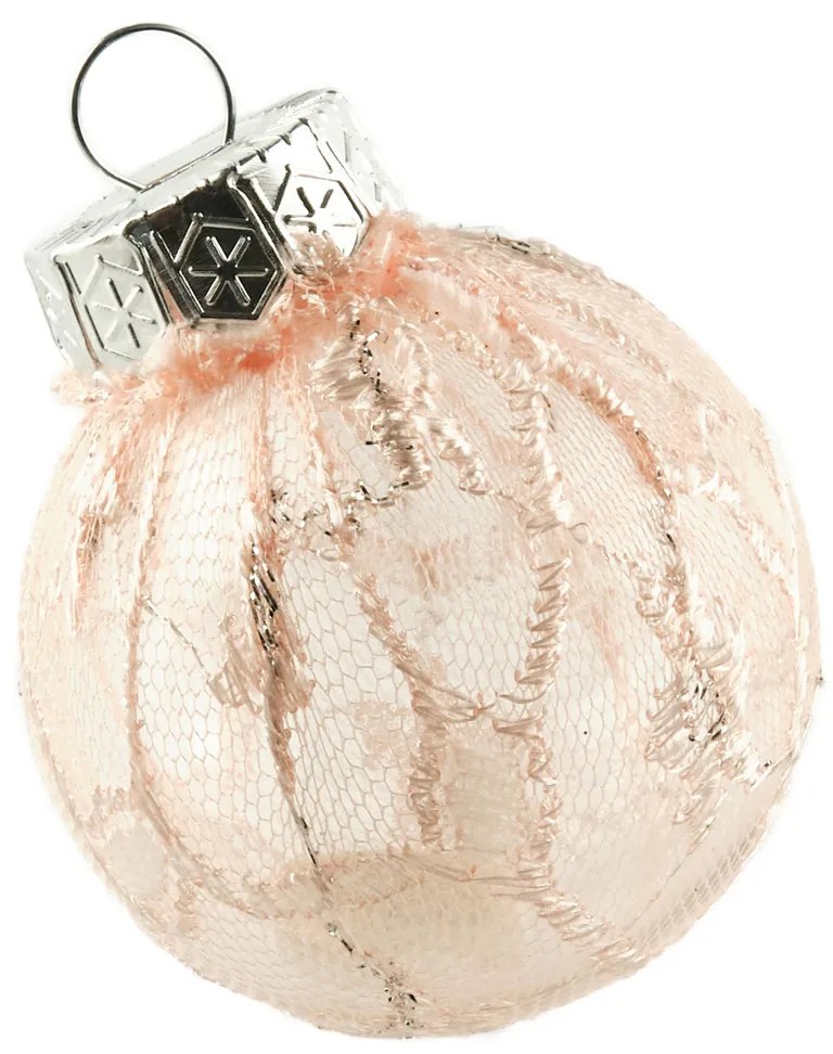 DECOLED Sada ozdôb, d. 6 cm, červená+ružová