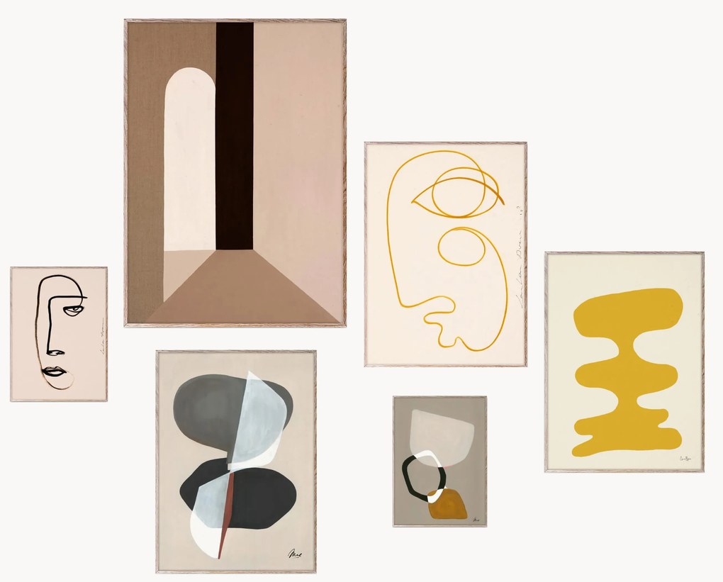 Súprava plagátov's rámom Artwall no. 14, 6 dielov