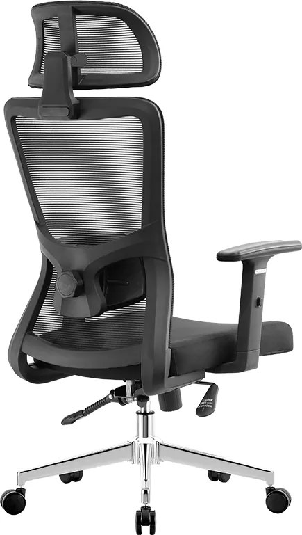 Kancelárska ergonomická stolička Neoseat LORELI — sieť / látka, čierna, nosnosť 150 kg