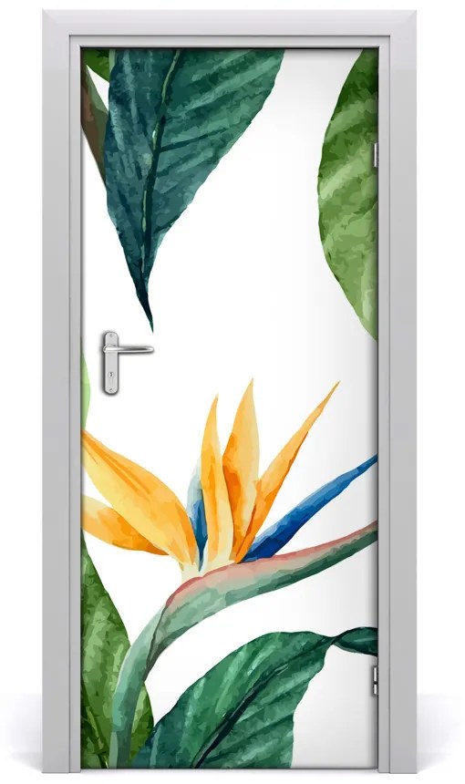 Samolepiace fototapety na dvere Strelitzia reginae 75x205 cm