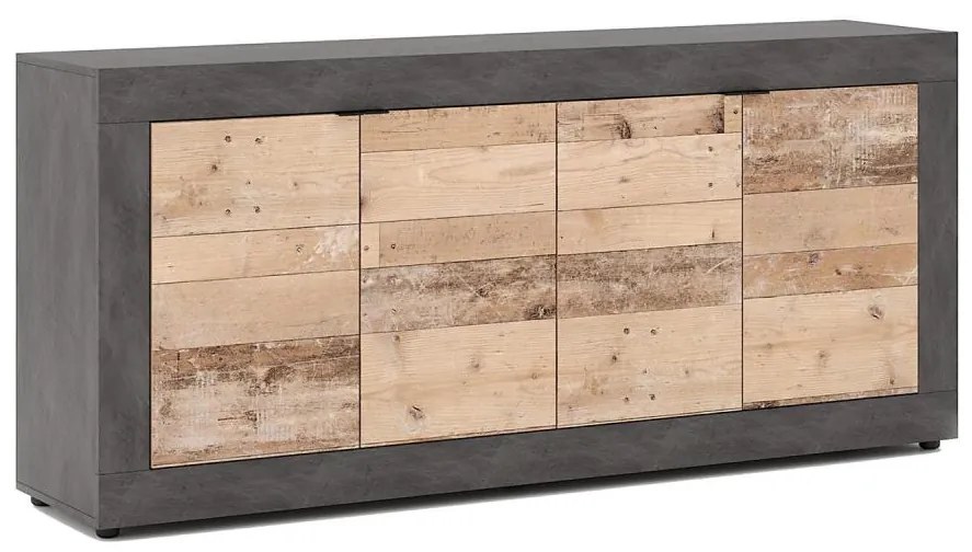 Komoda RUNEA svetlohnedá/antracit