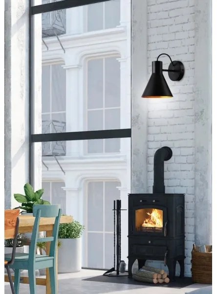 Nástenné svietidlo MORE 1xE27/40W/230V čierna