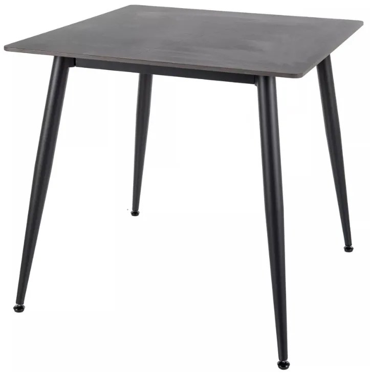 Jedálenský stôl RION 80x80 cm s keramickou doskou, čierny mramor