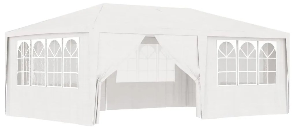 vidaXL Profesionálny párty stan+bočné steny 4x6 m, biely 90 g/m²