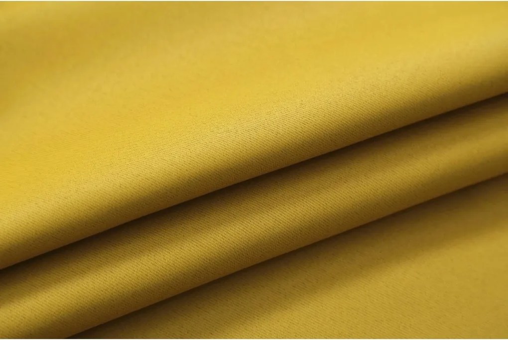 Žltý záves OXFORD 140x250 cm Zavesenie: Kovové krúžky