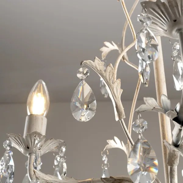 ONLI - Luster na reťazi TERESA 3xE14/6W/230V biely