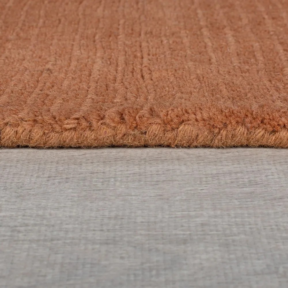 Vlnený koberec v tehlovej farbe 200x290 cm - Flair Rugs