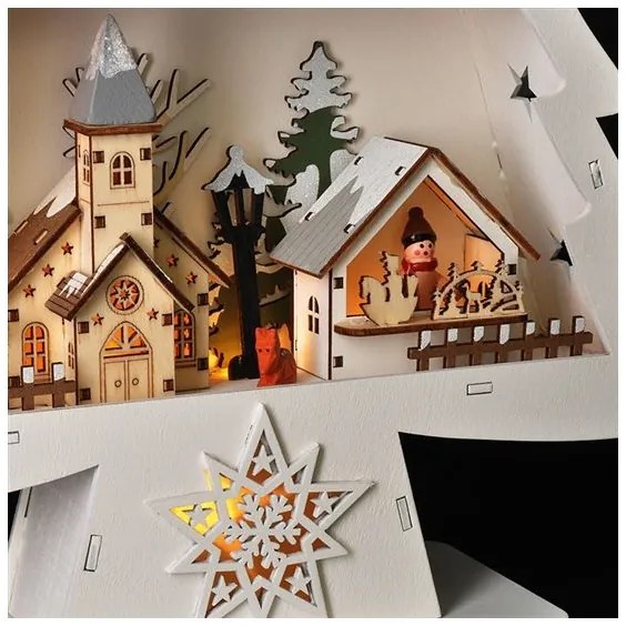 Solight 1V283 - LED vianočná dekorácia 13×LED/2×AA drevený stromček