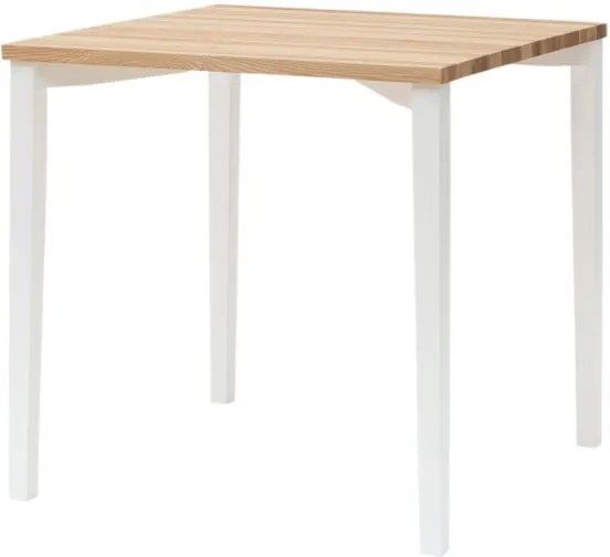 Biely jedálenský stôl Ragaba TRIVENTI, 80 × 80 cm