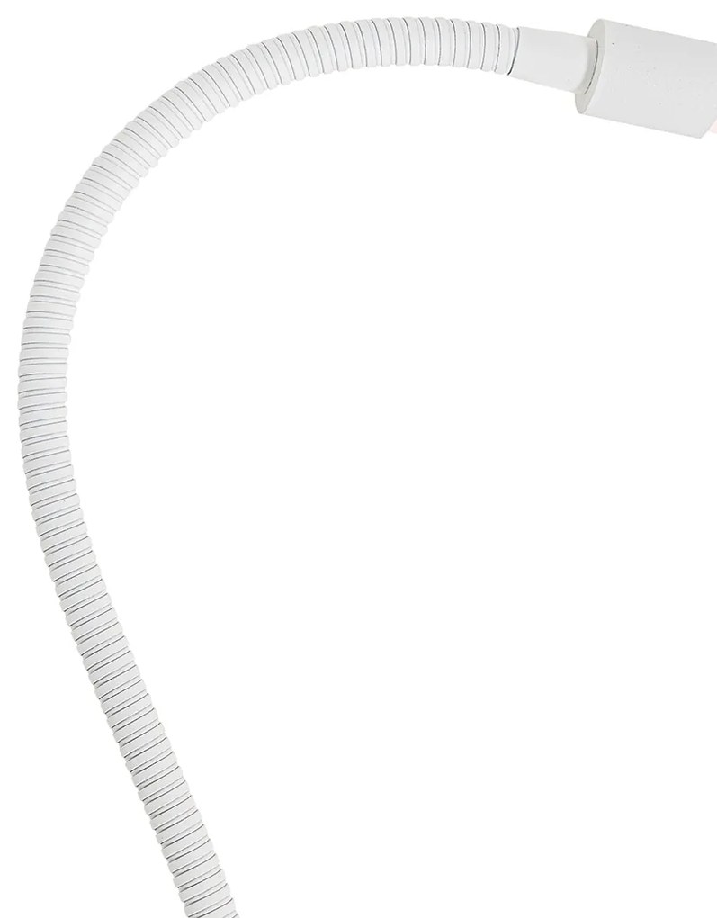 Klipová stolová lampa biela s LED a dotykovým stmievačom - Lionard