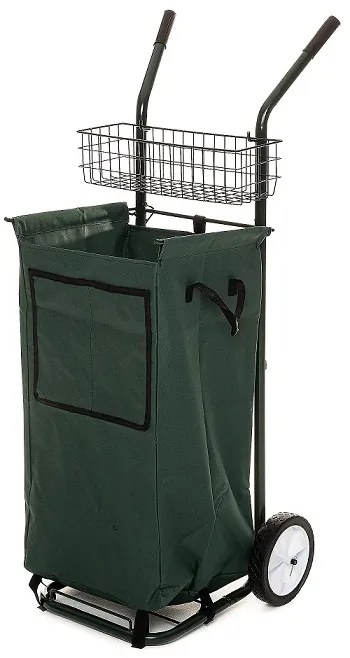 Multifunkčný prepravný rudl BestBerg / zberné vrece 70 l / kapacita 30 kg / oceľ/PE / zelená
