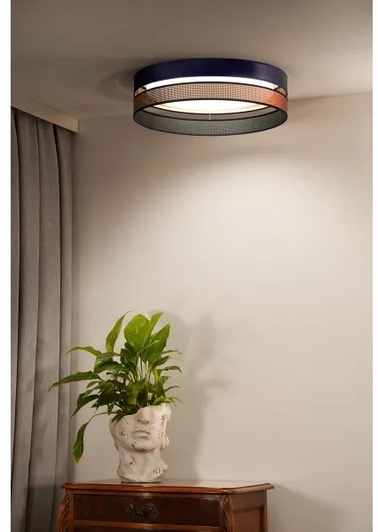 Duolla-LED Stropné svietidlo ROLLER DUO SHINY LED/24W/230V pr. 45 cm modrá/medená