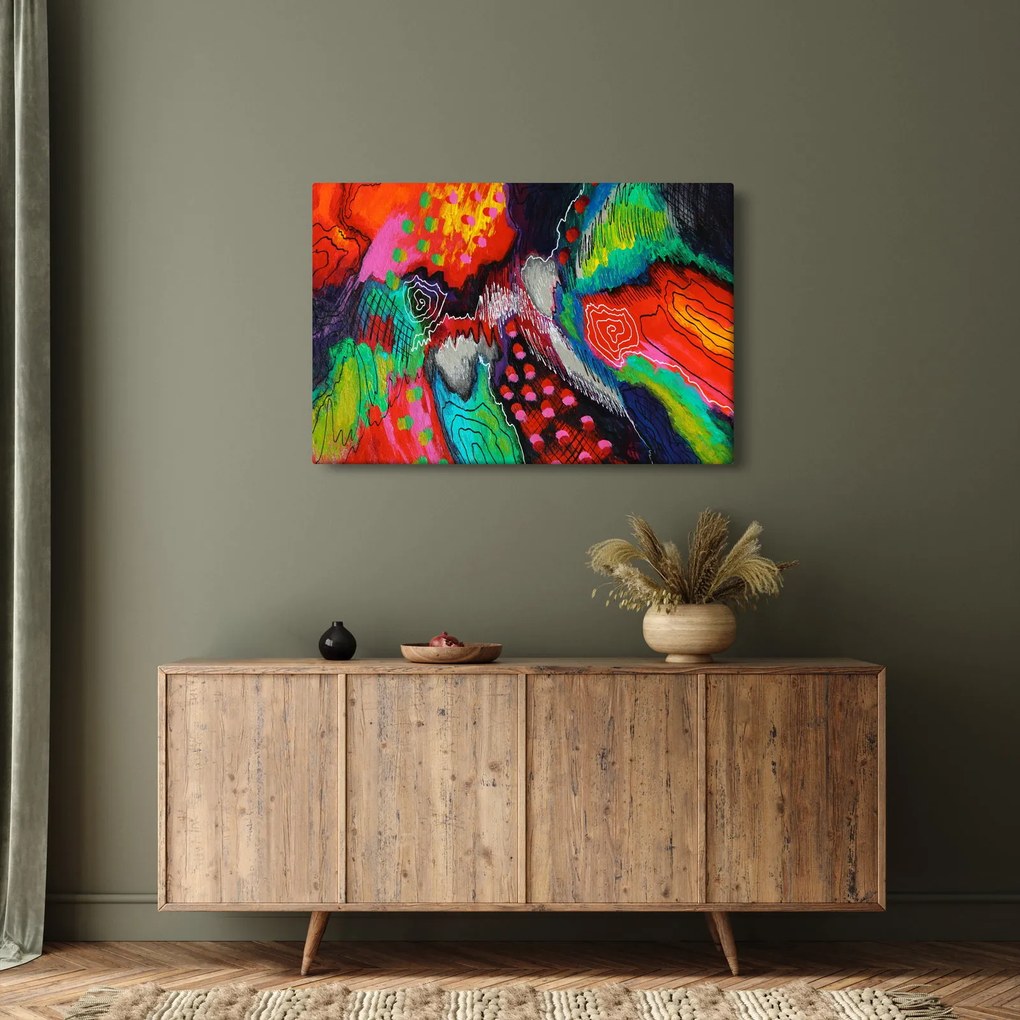 Obraz abstraktné - farby (90x60 cm)