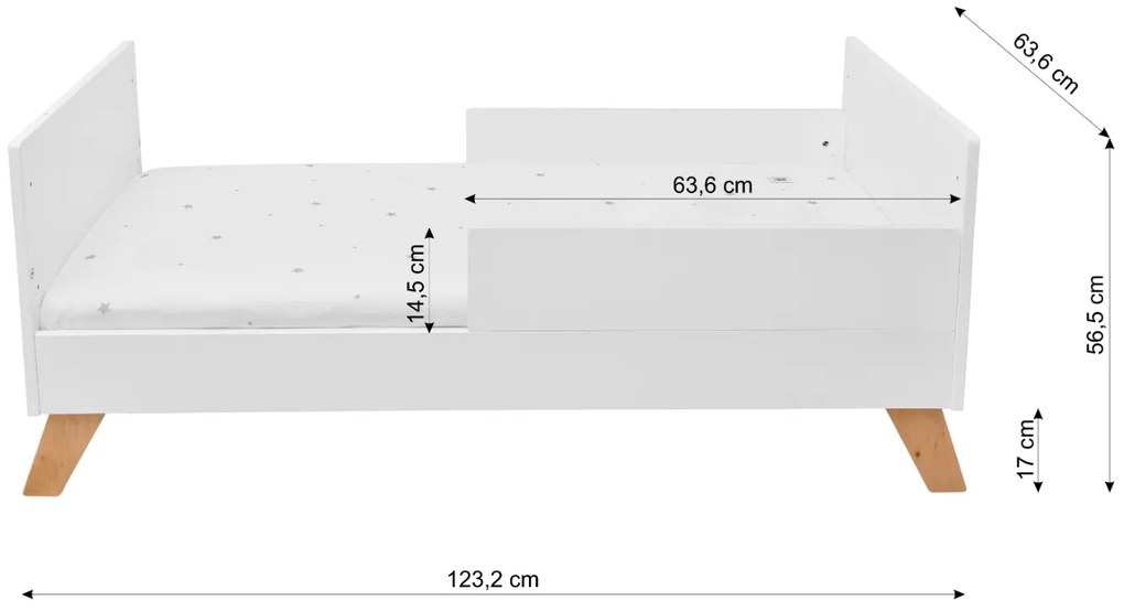 PROXIMA.store - Detská postielka HOPPA - 60x120