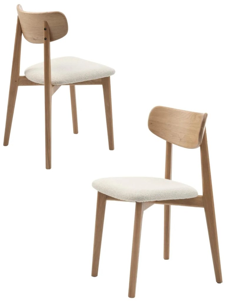 Drevená jedálenská stolička Elim (49530002), krémová