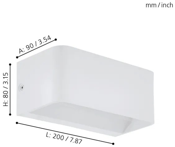 Eglo 98422 - LED Nástenné svietidlo SANIA LED/10W/230V