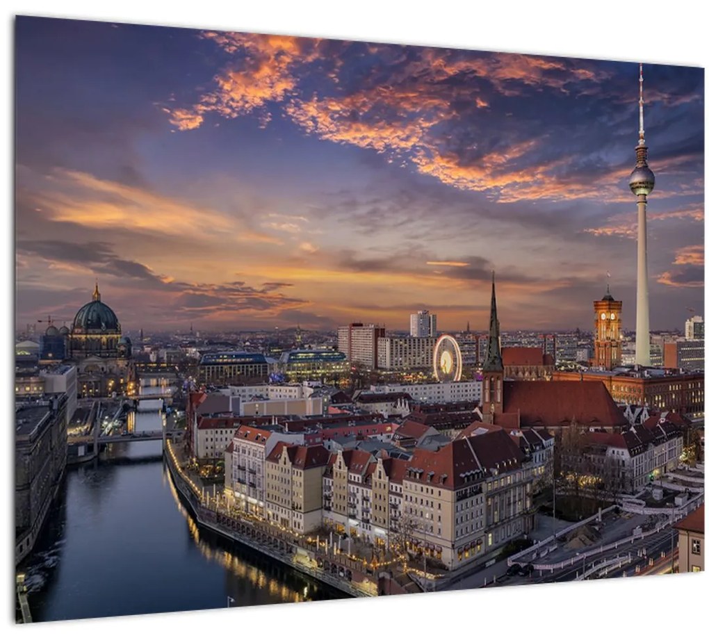 Obraz - Západ slnka nad Berlínom (70x50 cm)