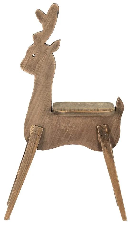 Dekoračná drevená stolička na kvety Jeleň - 38*15*68 cm