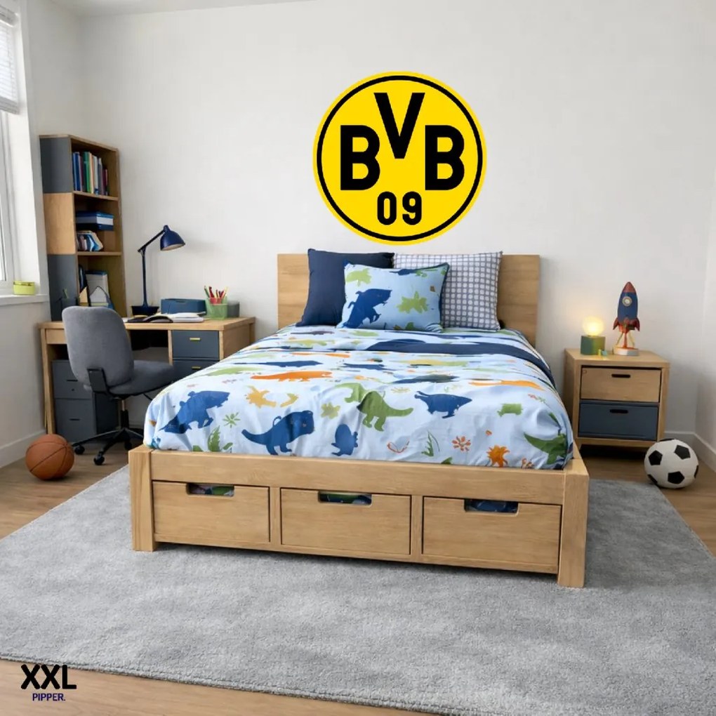 Textilná nálepka na stenu - logo "Borussia Dortmund" Veľkosť: 100 cm