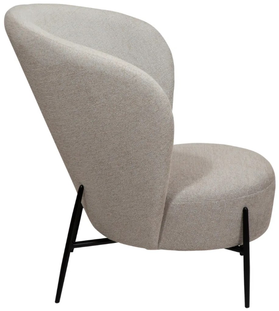ORBIT ČALÚNENÉ LOUNGE KRESLO cashmere bouclé/black