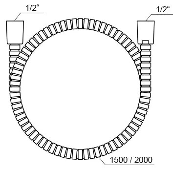 Ravak X07P340 - Sprchová hadica 150 cm lesklý chróm