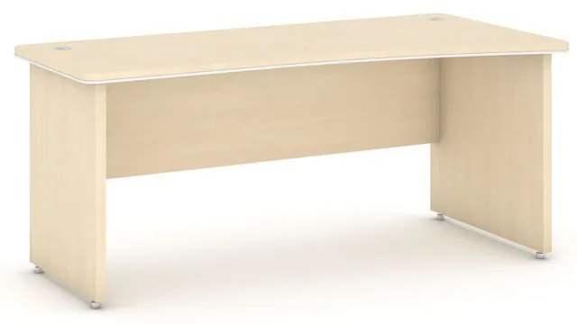 Rohový kancelársky písací stôl ARRISTO LUX, 200x90 cm, pravý, breza