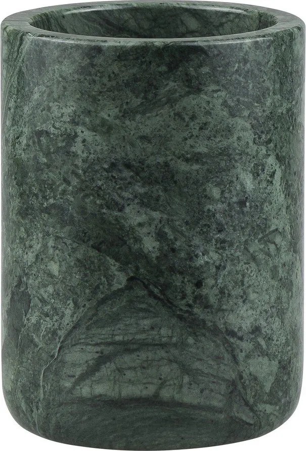 Tmavozelený mramorový téglik na zubné kefky Marble – Mette Ditmer Denmark