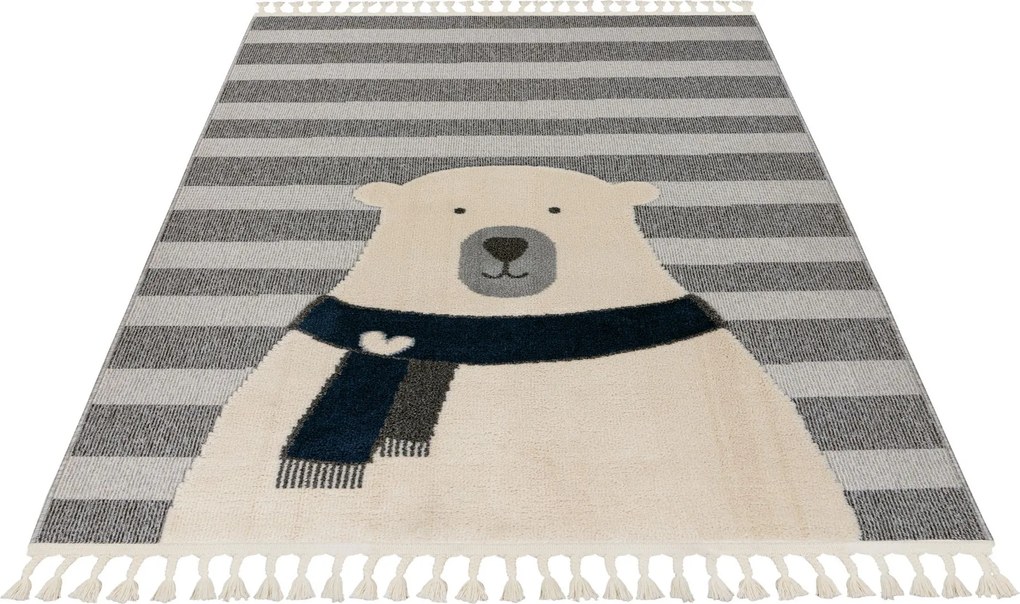 Obsession, Detský kusový koberec My Fano 398 Bear, 120x170, šedá, detská izba