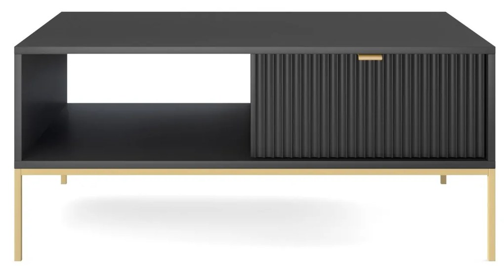Konferenčný stolík Nova 104 cm čierny/zlatý
