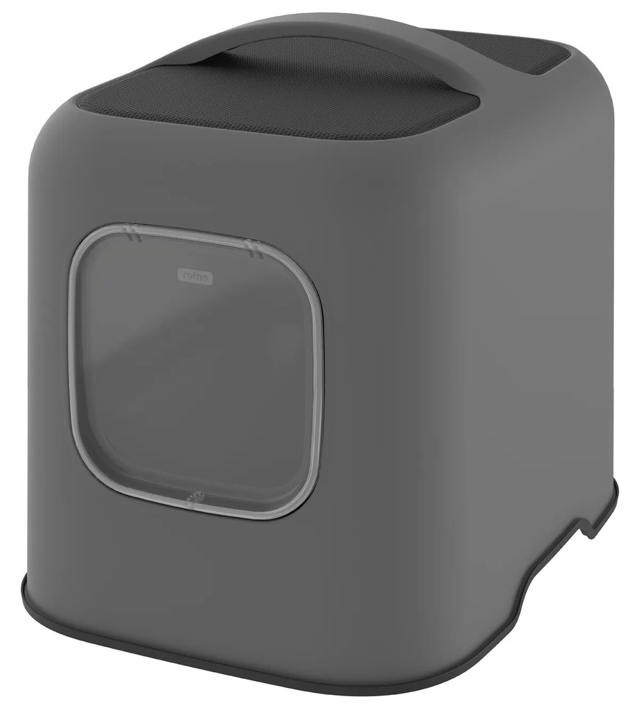 Rotho Mačacia toaleta, krytý záchod pre mačky s lopatkou CAT XL - antracit