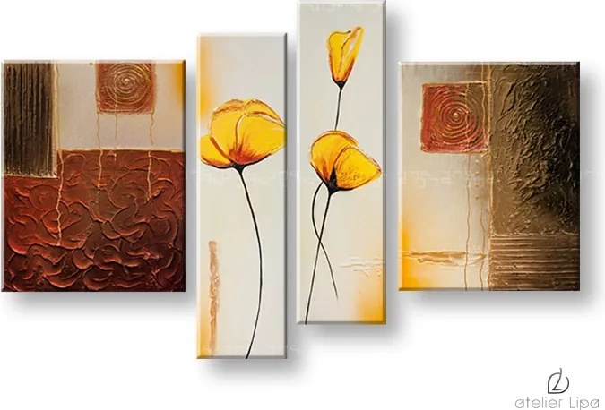 Autorská reprodukcia na plátne KVETY XOBDO106D4