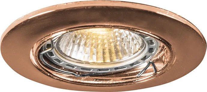 Sada 6 okrúhlych zapustených bodových svetiel medená naklápacia - Edu