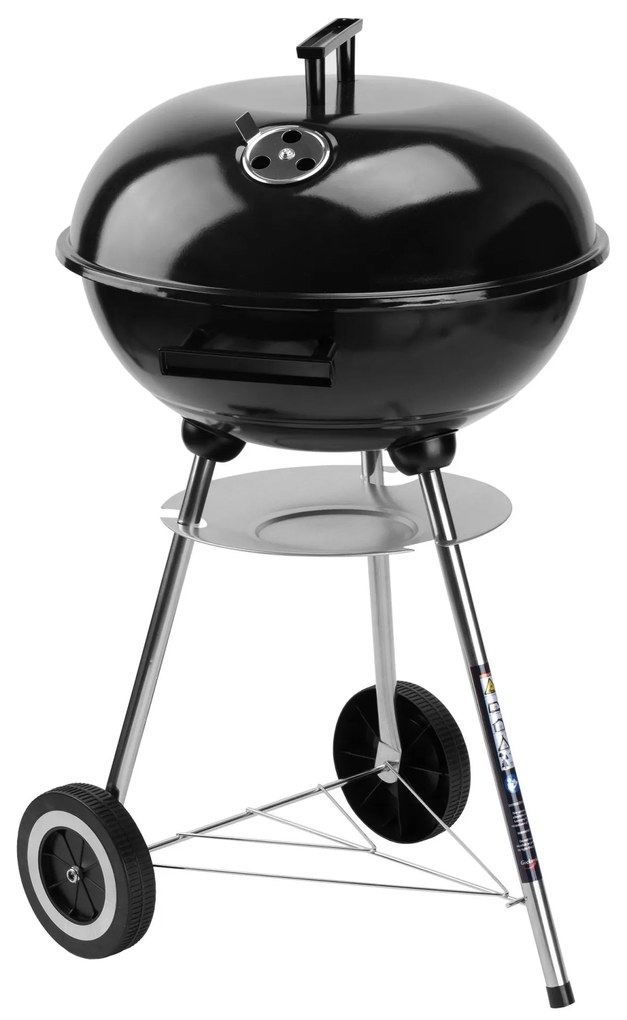 Okrúhly gril na drevené uhlie RUND 41 cm - čierny