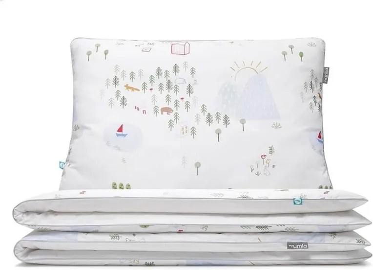 Bavlnené posteľné obliečky Mumla Maps, 160 × 200 cm