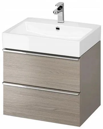 Cersanit - VIRGO závesná skrinka pod umývadlo 60cm, šedá-chróm, S522-020