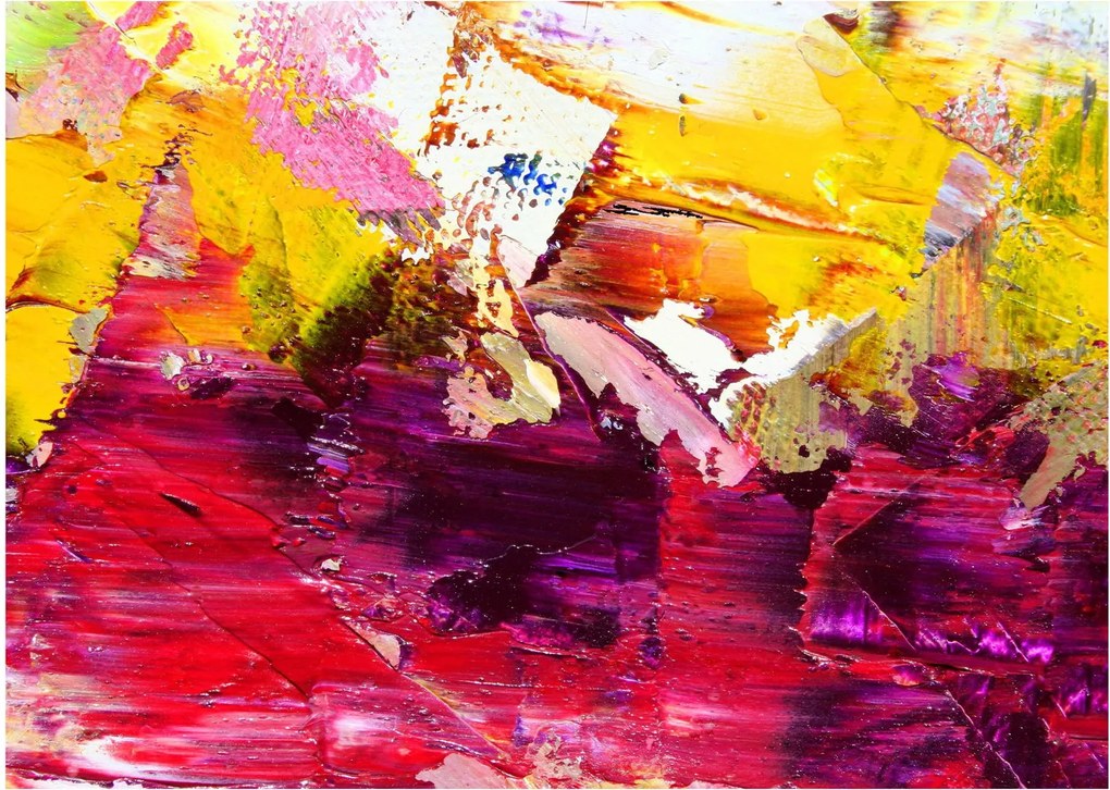 Sklenený obraz abstrakcie - maľba (70x50 cm)