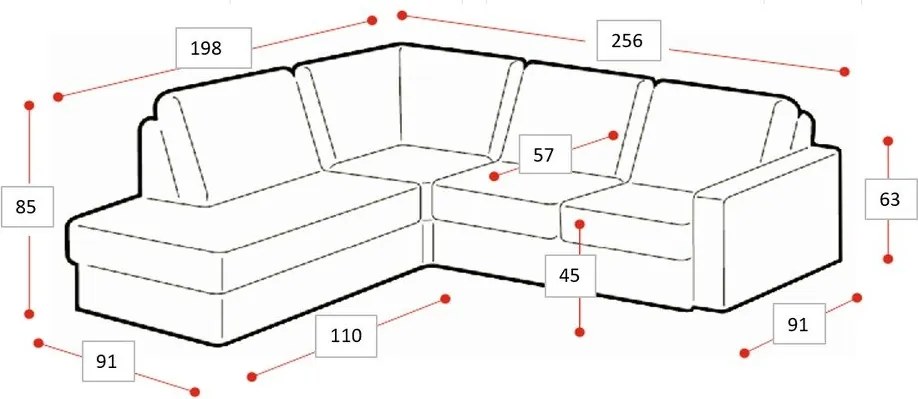 Béžová ženilková rohová pohovka (pravý roh/do L) Fabian – Scandic