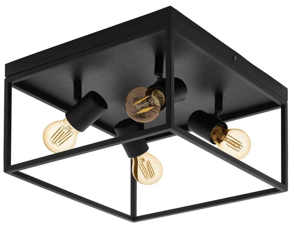 EGLO Stropné designové svietidlo SILENTINA, čierne, 36x36cm