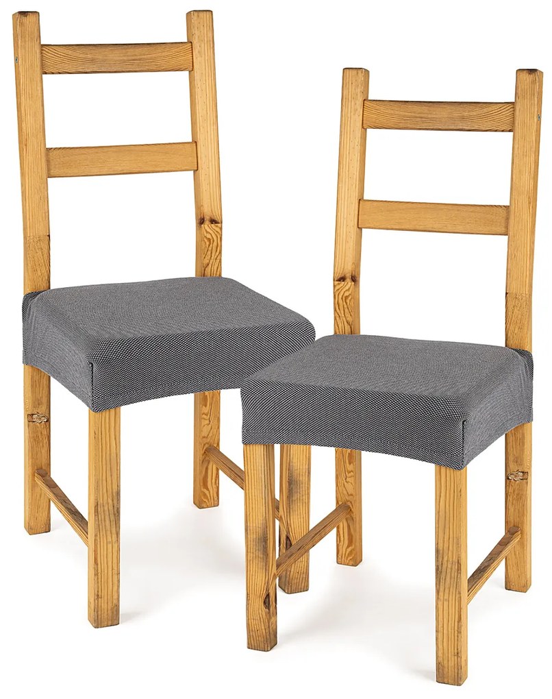 4home Multielastický poťah na sedák na stoličku Comfort sivá, 40 - 50 cm, sada 2 ks
