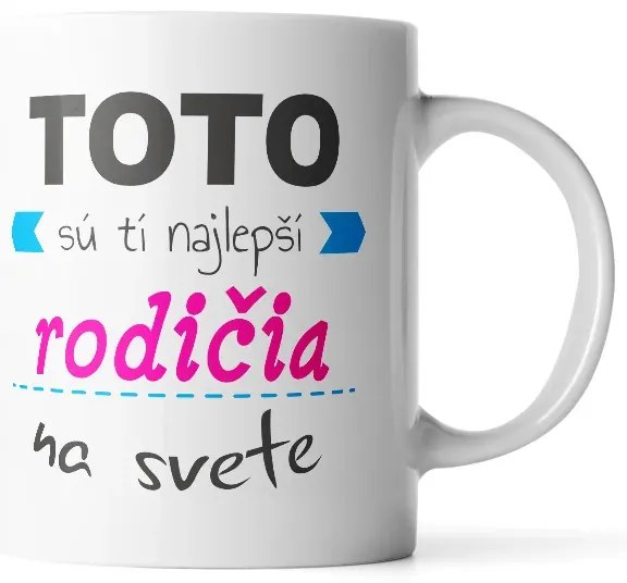Sablio Hrnček Toto sú tí najlepší rodičia na svete - 200 ml - espresso