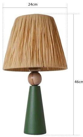 Stolná lampa 1xE27/40W/230V hnedá/zelená