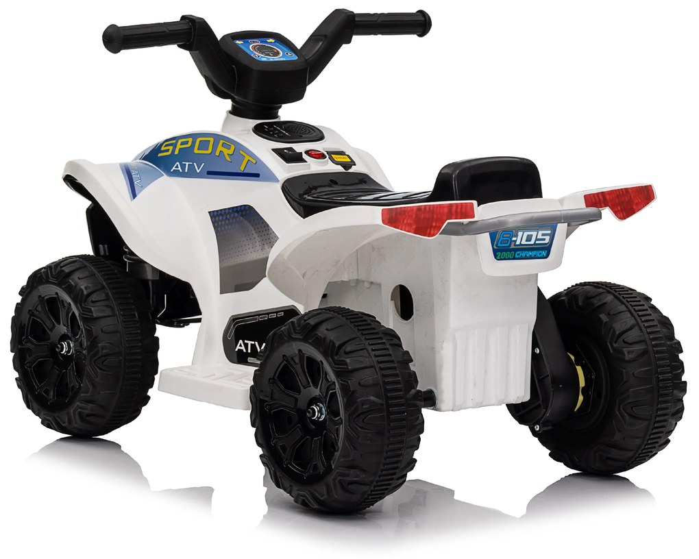 Elektrické autíčko QUAD Kids E-ATV biele