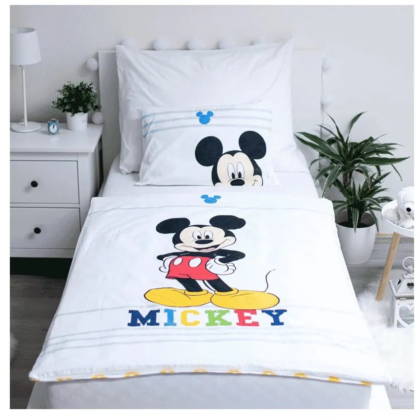 Bavlnené detské obliečky do postieľky 100x135 cm Mickey – Jerry Fabrics