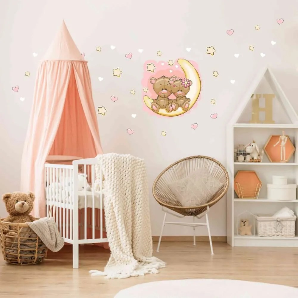 Nálepka - Medvede na mesiačiku