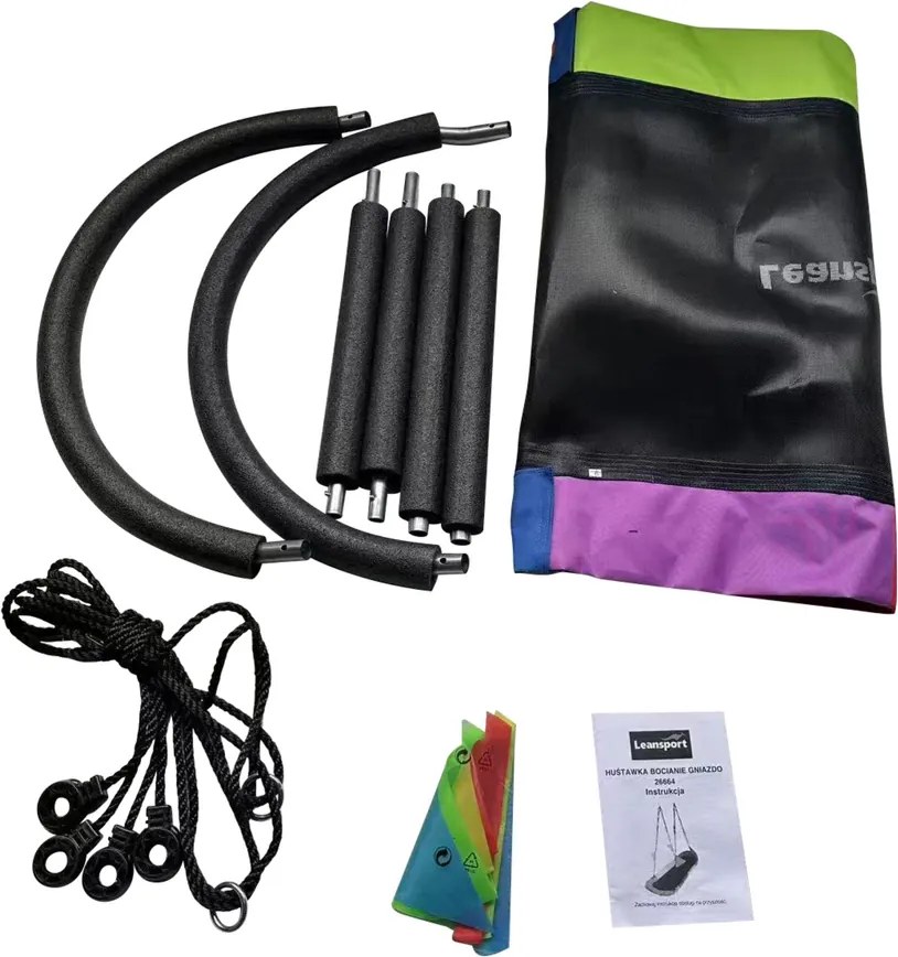 LEAN Sport Záhradná hojdačka Čapie hniezdo Obdĺžniková farebná 167 x 75 cm