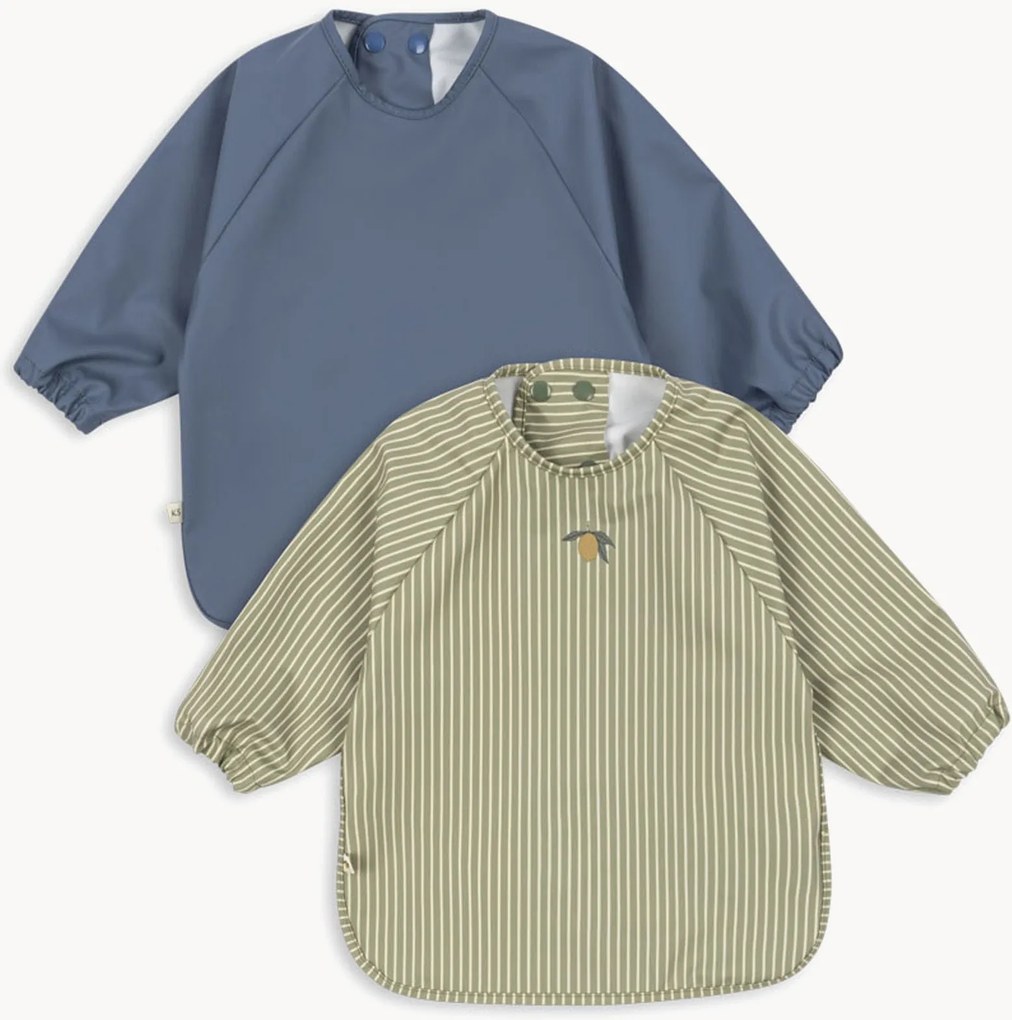 Podbradníky's rukávmi Tea Stripe, 2 ks, rôzne veľkosti