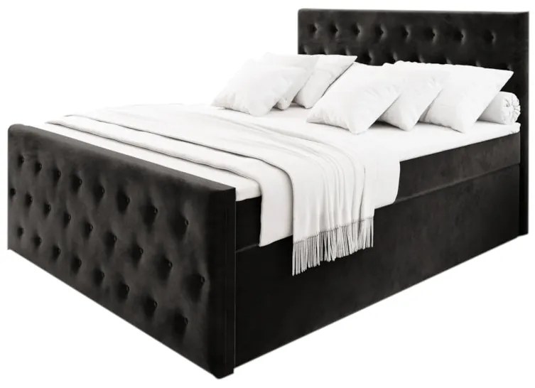 Čalúnená posteľ boxspring FENDI - casablanca 16 / 140x200 / bez vrchného matraca